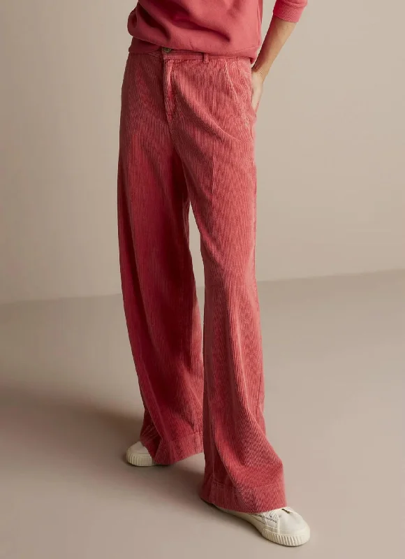 Women's Dance Pants-Flared Corduroy Pant In Coral