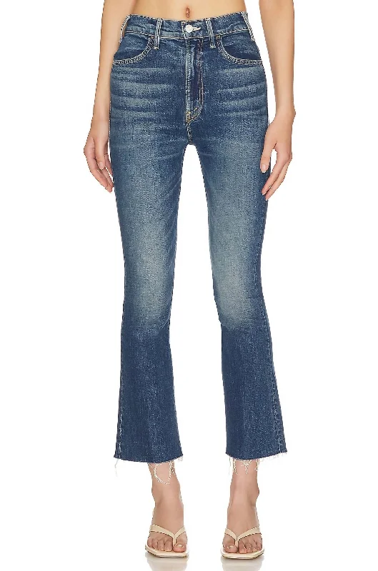 Women's Pegged Pants-Hustler Flood Fray Jeans In Beer Me