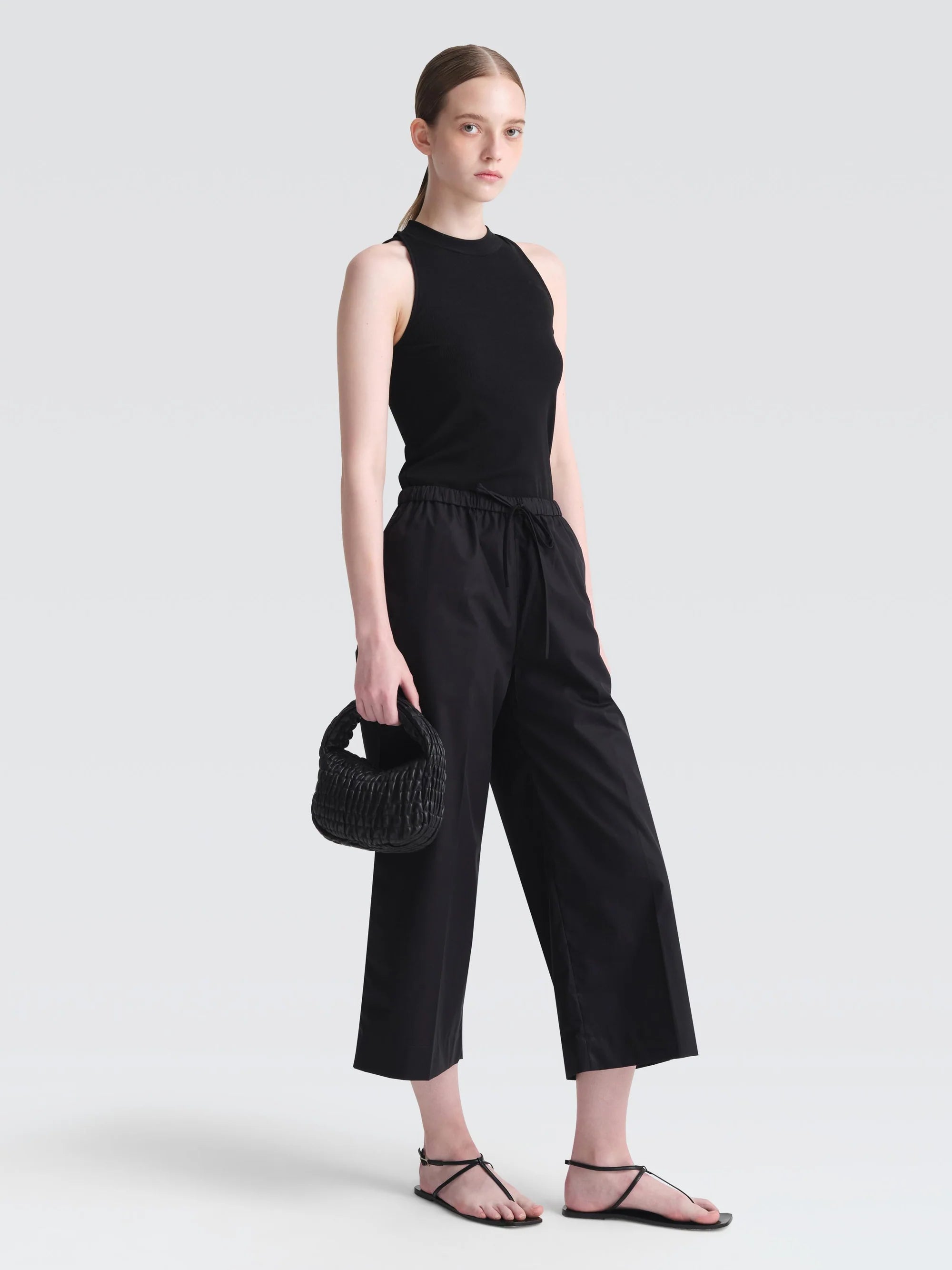 Women's Ankle Pants-Paper Poplin "Haru" Pants