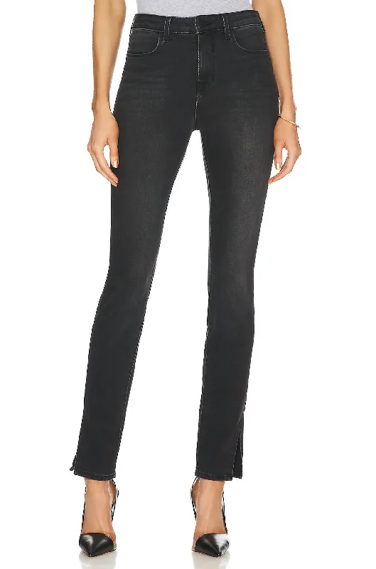 Women's Bohemian Pants-Josie High Rise Skinny Split Jean In Shadow