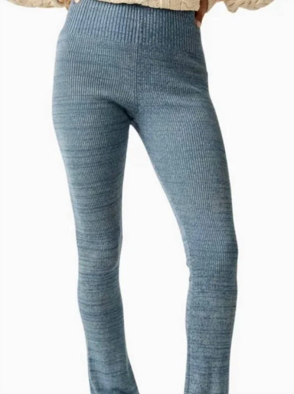 Women's Festival Pants-Knitted Pants In Blue