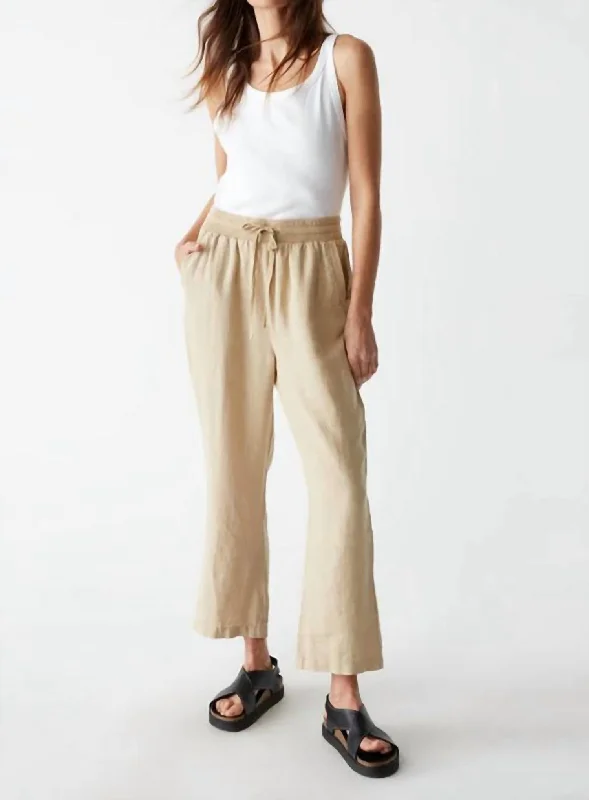 Women's High-Waist Pants-Nolan Pull On Pants In Natural