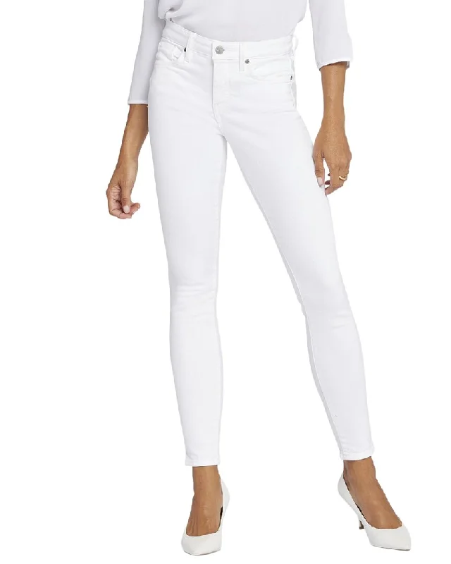 Women's Houndstooth Pants-NYDJ Ami Optic White Skinny Leg Jean