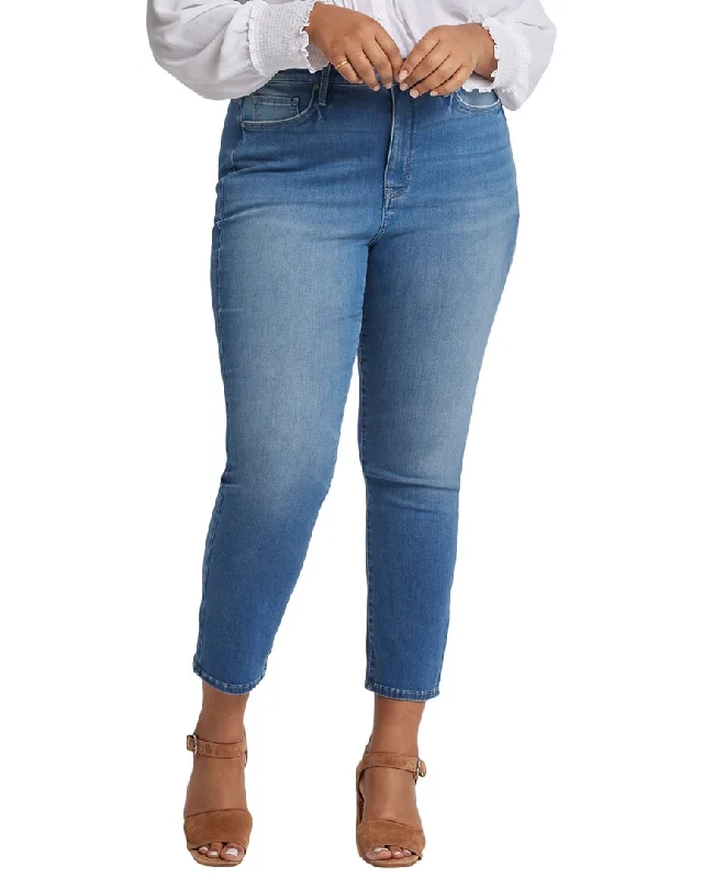 Women's Cozy Pants-NYDJ Plus Sheri Bluewater Slim Jean