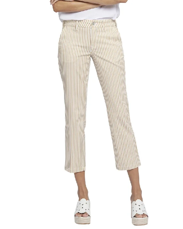 Women's Elastic Cuff Pants-NYDJ Straight Sunbird Stripe Straight Jean