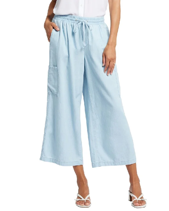 Women's High-Waist Pants-NYDJ Whitney Ocean Front Cargo Pant