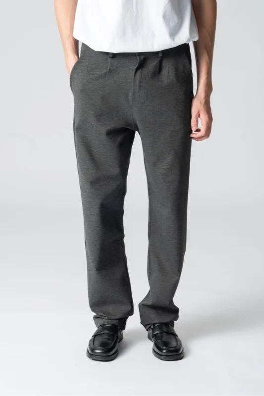 Women's Layered Pants-Performance Pants Wide - Melange Grey