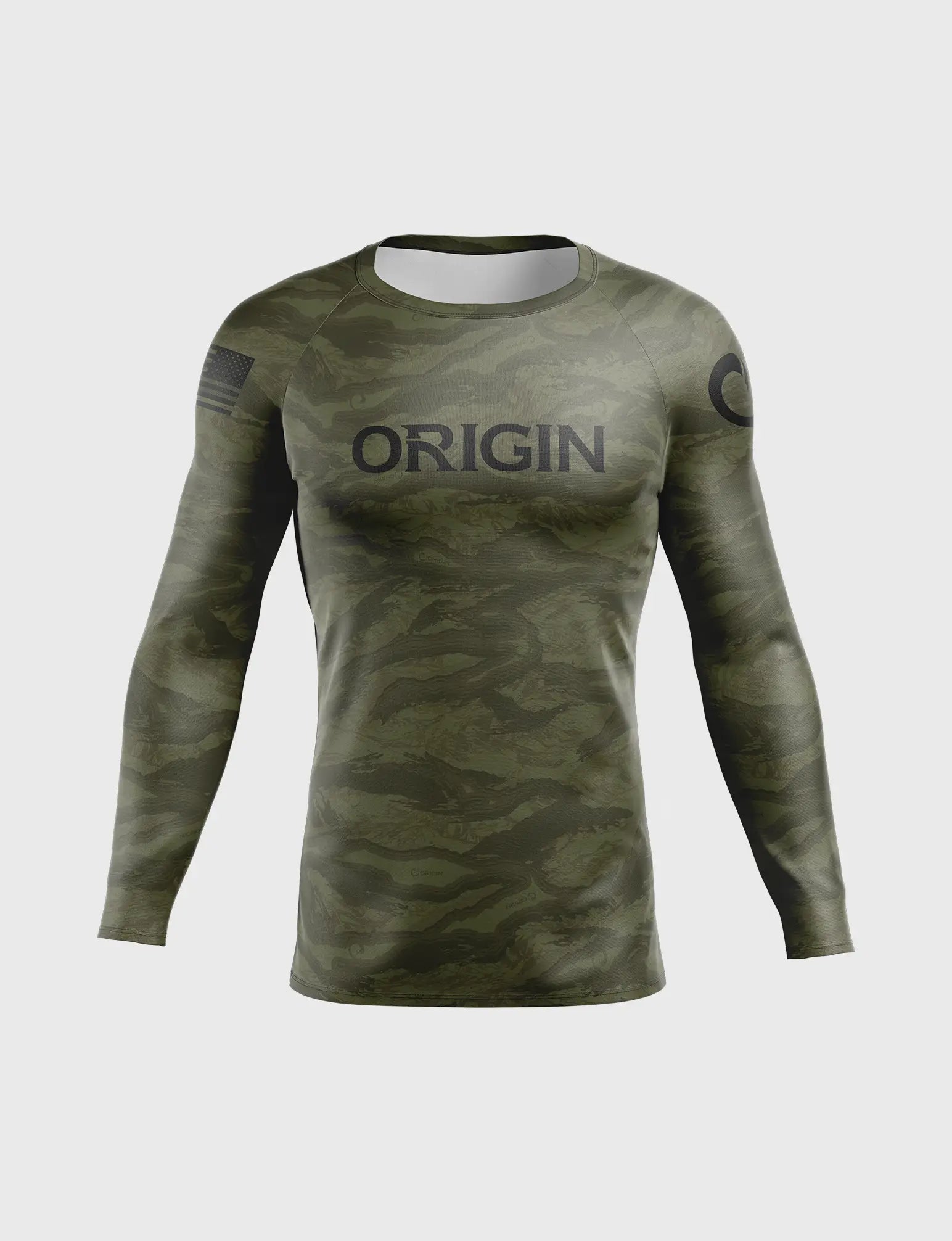 Women's Cool Pants-ORIGIN RAPTOR® CAMO PATRIOT LS COMPRESSION RASHGUARD