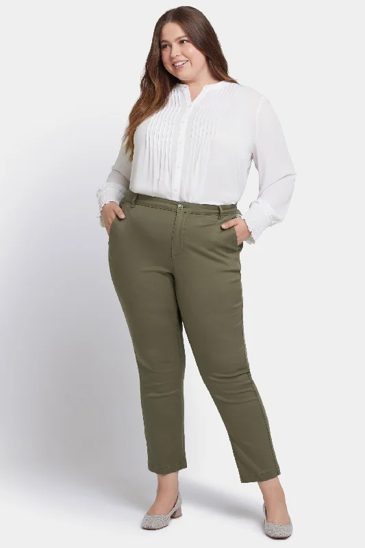 Women's All-Season Pants-Sadie Slim Pants In Plus Size - Avocado