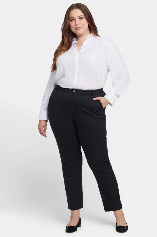 Women's Athletic Pants-Sadie Slim Pants In Plus Size - Black