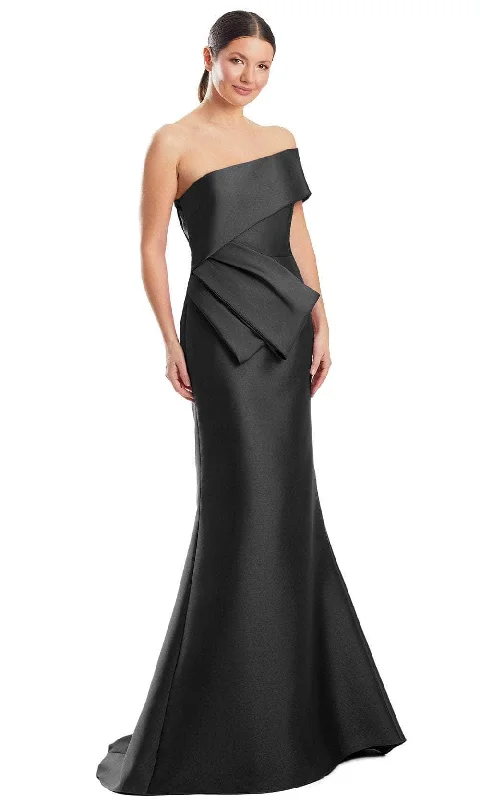 Women's Midi Evening Dresses-Alexander by Daymor 1966S24 - Off Shoulder Mermaid Evening Dress