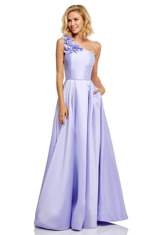 Women's Pink Evening Dresses-Sherri Hill - Asymmetric A-Line Prom Dress 52720 - 1 pc Lilac In Size 18 Available